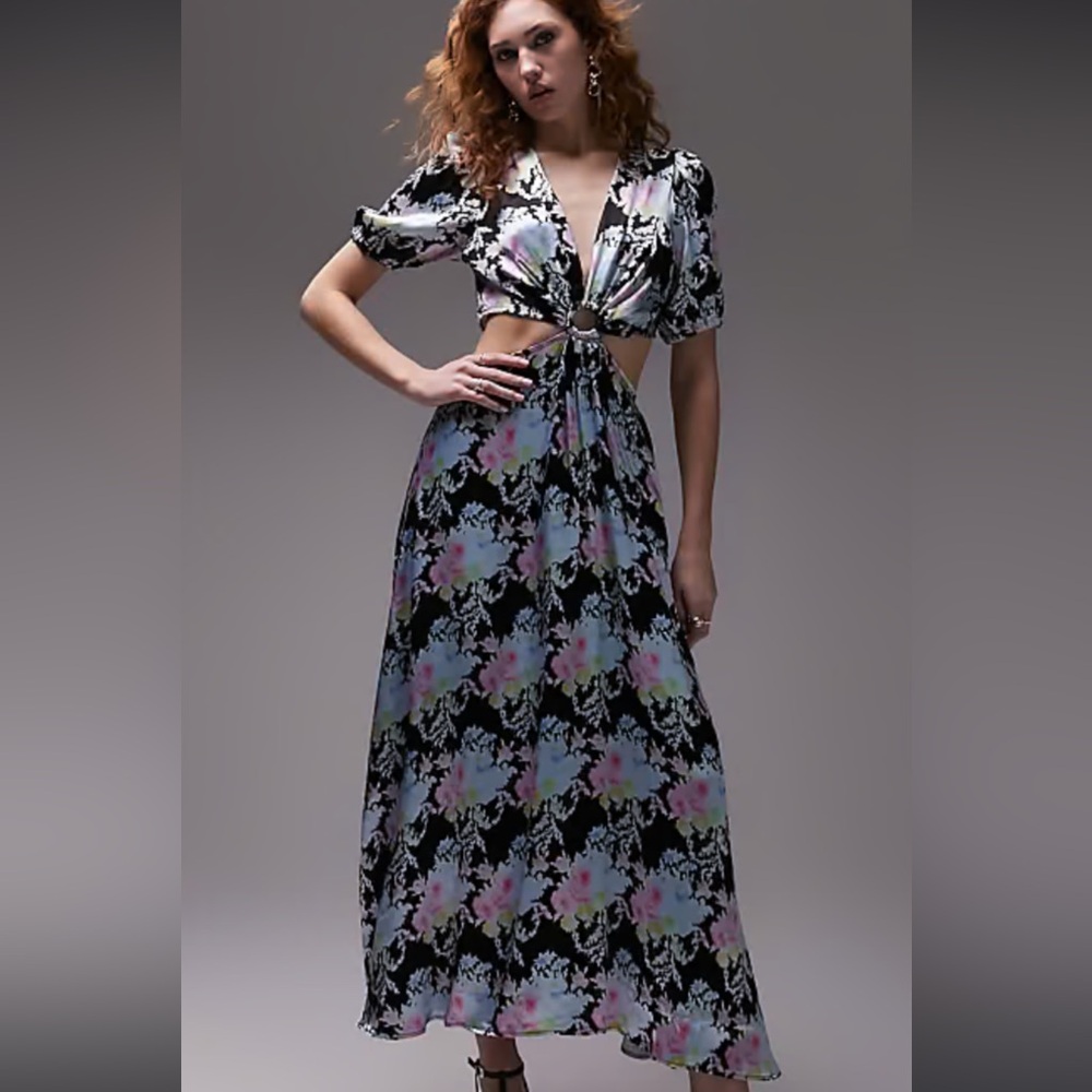 Multi Color Topshop Maxi Dress NWT Size 2